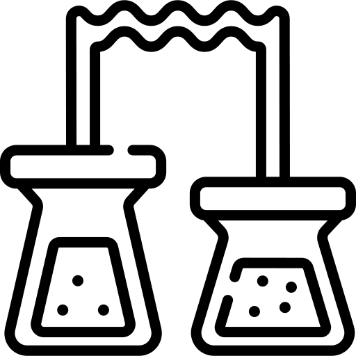 Flask scientist laboratory experiment icon