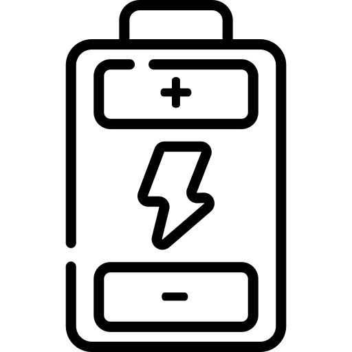 Battery electronics electricity battery level icon