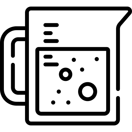 Measuring jug chemistry experiment lab icon