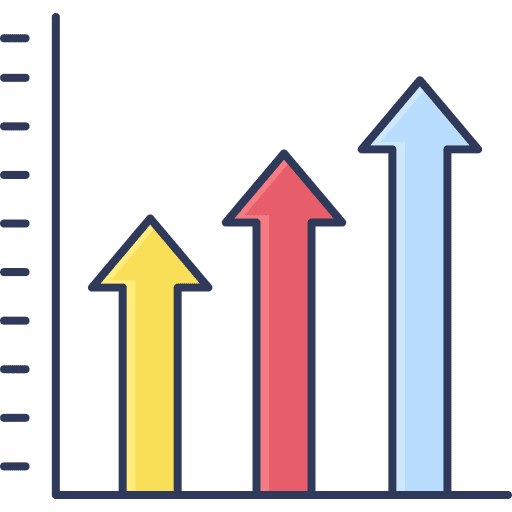 Bar chart business and finance graphic bar chart icon