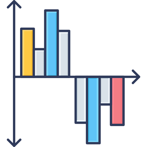 Bar graph growth business and finance bar graph icon