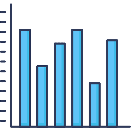 Bar graph stats graphic bar graph icon