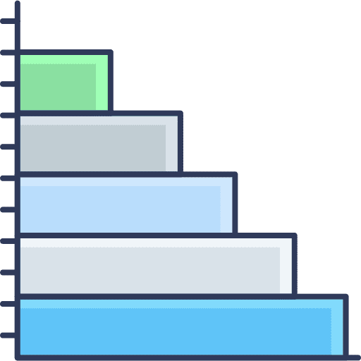 Horizontal bars horizontal horizontal bars business and finance icon