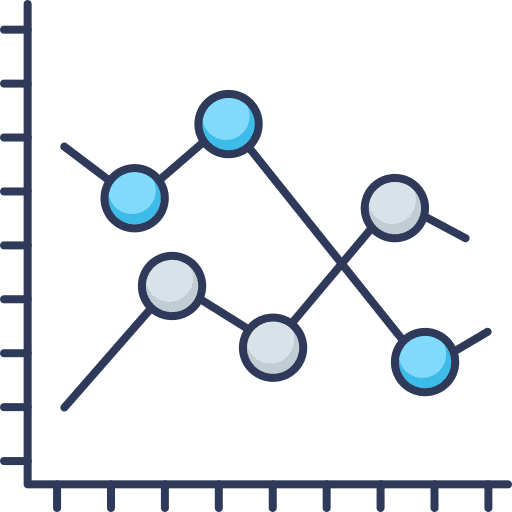 Line graphic line chart graph graphic icon