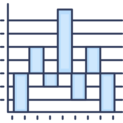 Bar chart analytic business and finance profit icon