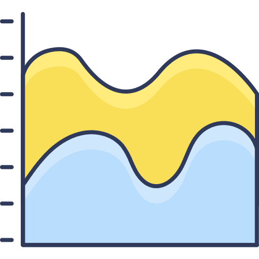 Graphic report business and finance growth icon