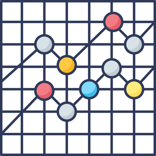 Line chart line graph chart finance icon