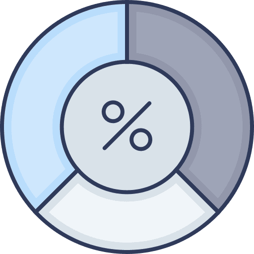 Pie chart chart business and finance growth icon