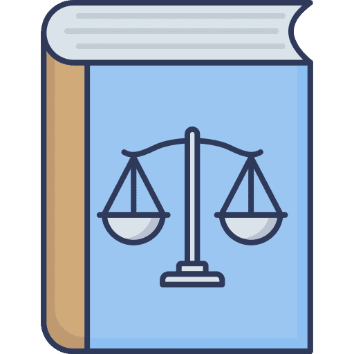 Law book justice legal book icon