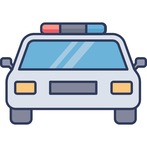 Police car transportation police car car icon