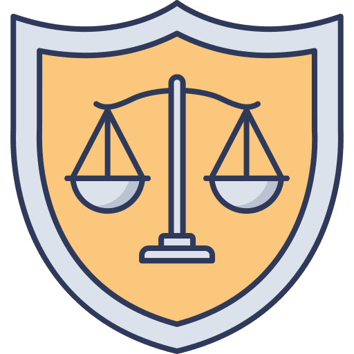 Shield protection law justice icon