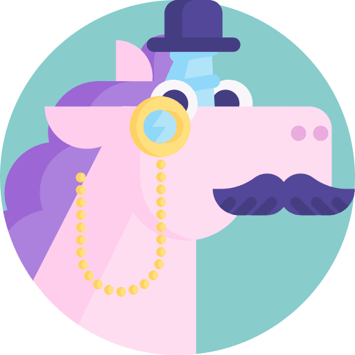 Aristocrat animal smileys unicorn icon