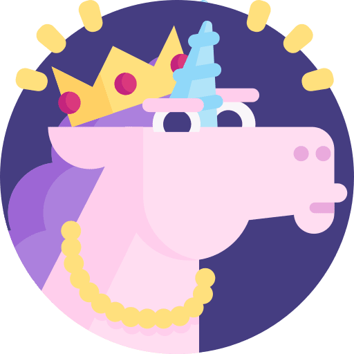 King unicorn animal king icon