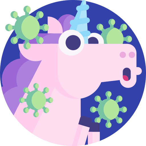 Sick covid 19 animal sick icon