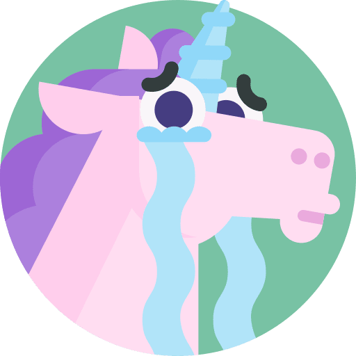 Crying animal crying unicorn icon