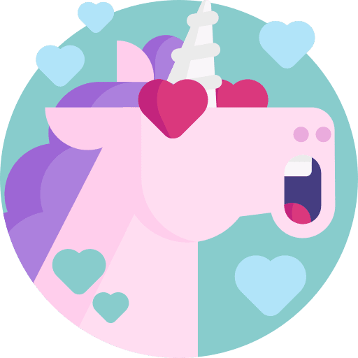 In love fantasy animal emoji icon