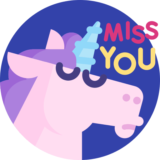 Miss you unicorn emoji smileys icon