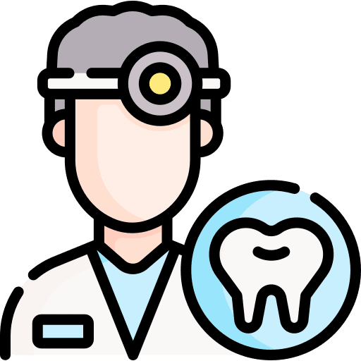 Dentist dental care avatar health icon