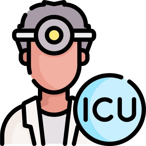 Intensivist health job icu icon
