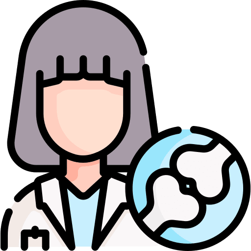 Orthopedist professional bone doctor icon