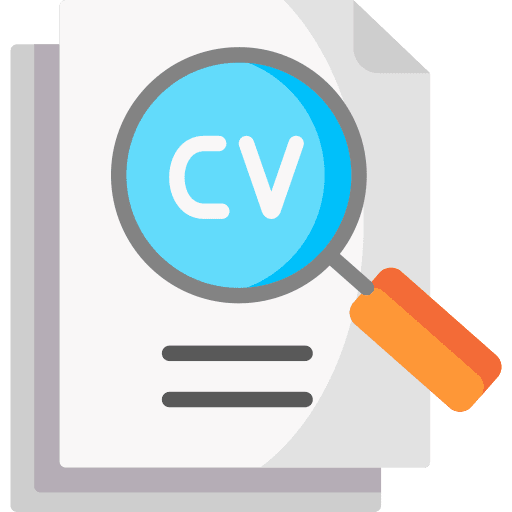 Cv resume document search icon