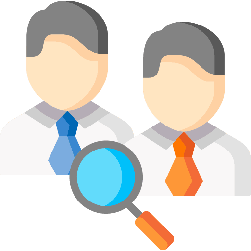 Employee people select candidates icon