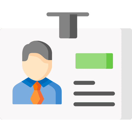 Id card business and finance id card pass icon