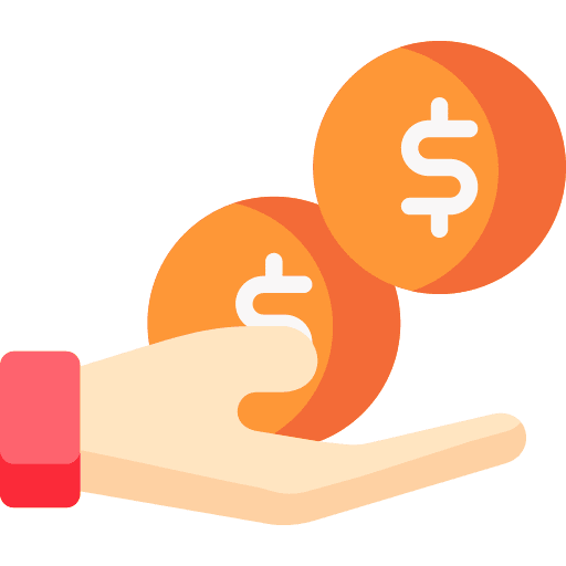 Salary hands money currency hand icon