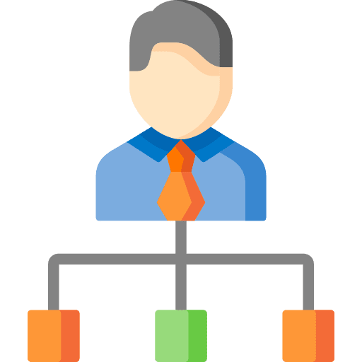 Hierarchy structure professions and jobs business icon
