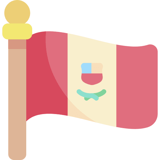 Peru flags pole peru icon