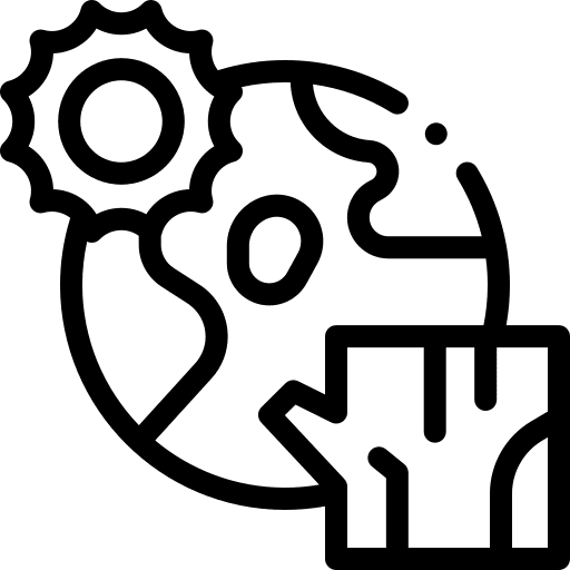 Climate change log planet earth sun icon