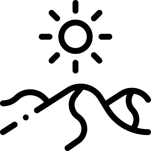 Desert desert sun ecology and environment icon