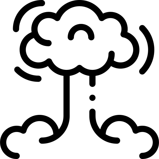 Explosion smoke eruption nature icon