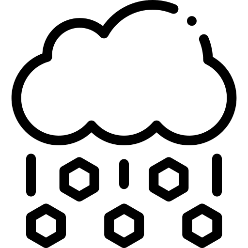 Hail storm winter weather icon