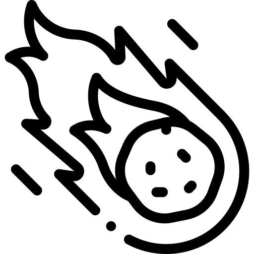 Meteorite asteroid astronomy miscellaneous icon