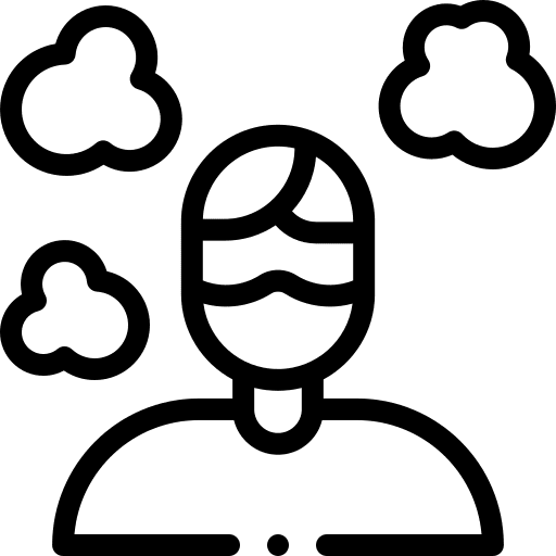 Pollution avatar contamination healthcare and medical icon