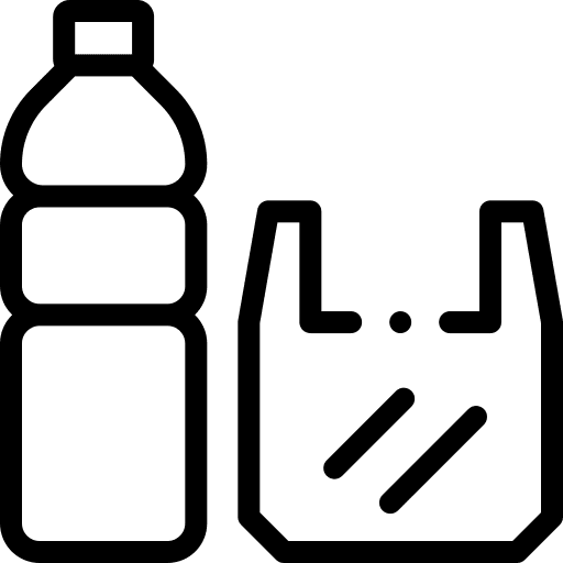 Waste bag plastic bottle waste icon