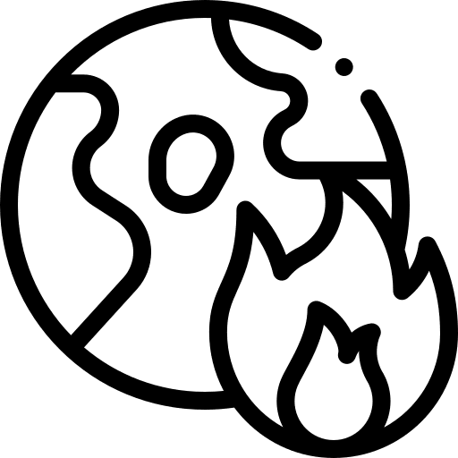 Climate change flame ecology and environment fire icon