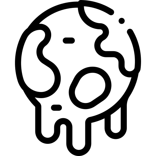 Global warming ecology and environment planet earth burning icon