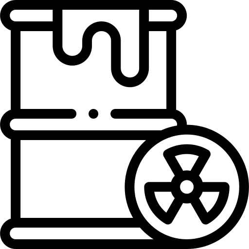 Nuclear energy barrel industry ecology and environment icon