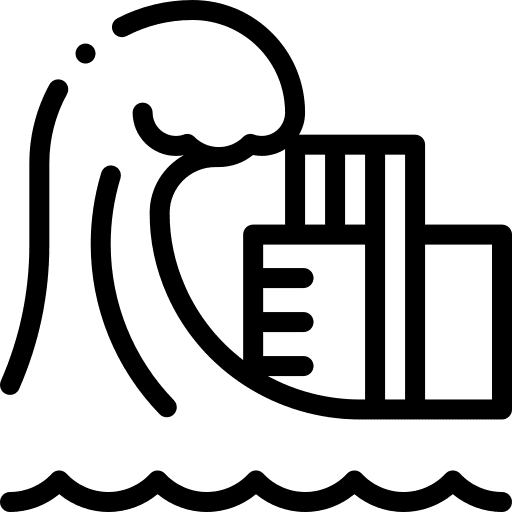 Tsunami wave nature natural disaster icon