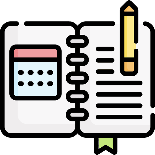 Planner pen planner appointment book icon