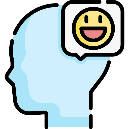 Positive thinking emoticon smiley attitude icon