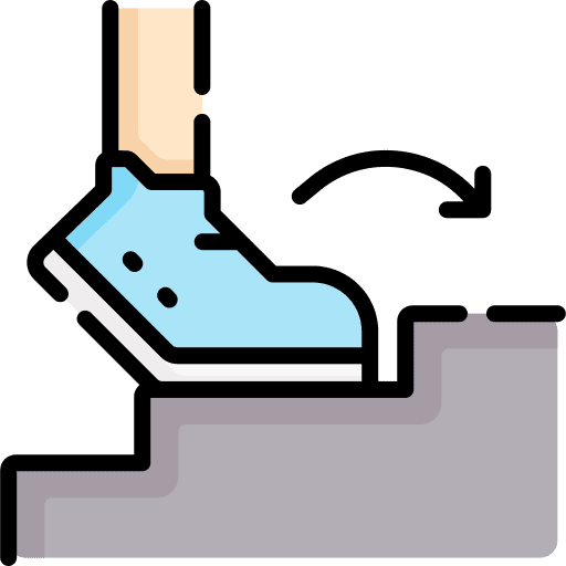 Step foot purpose stairs icon