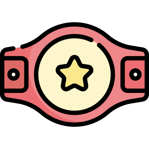 Champion belt prize boxing icon