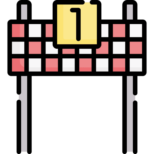 Finish line sports and competition racing success icon