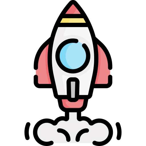 Growth startup rocket launch rocket ship icon