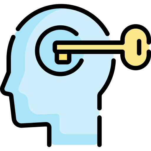 Key mental think motivation icon
