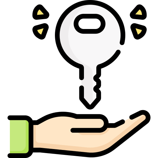 Key protection real estate gesture icon