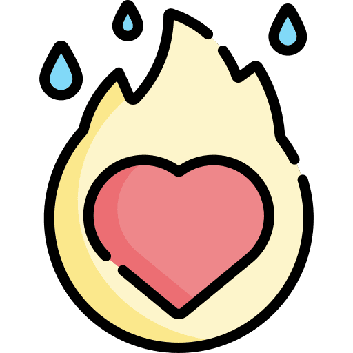 Passionate fire passionate flame icon